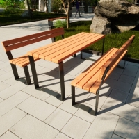 Sitzgruppe mit Lehne SET OPTICA Erwachsene - Anthrazit outdoor