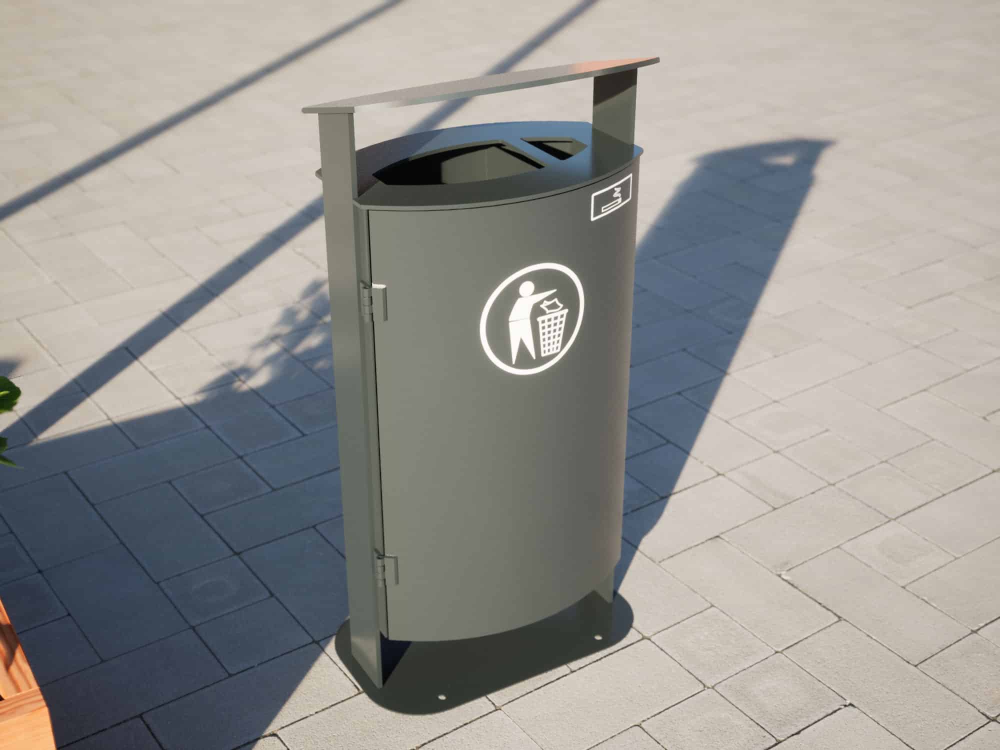 Abfallbehälter im öffentlichen Raum
