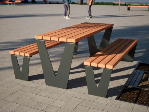 Tische & Bänke für den öffentlichen Raum